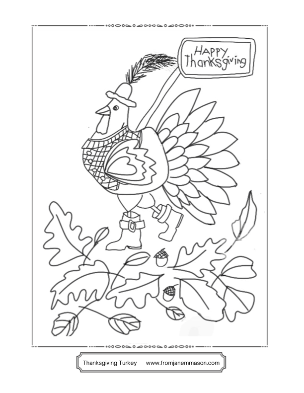 Thanksgiving Turkey Coloring Page (FREE!)