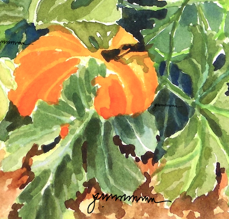 Watercolor Painting: Pumpkins with Personalities!  (Zoom Class)