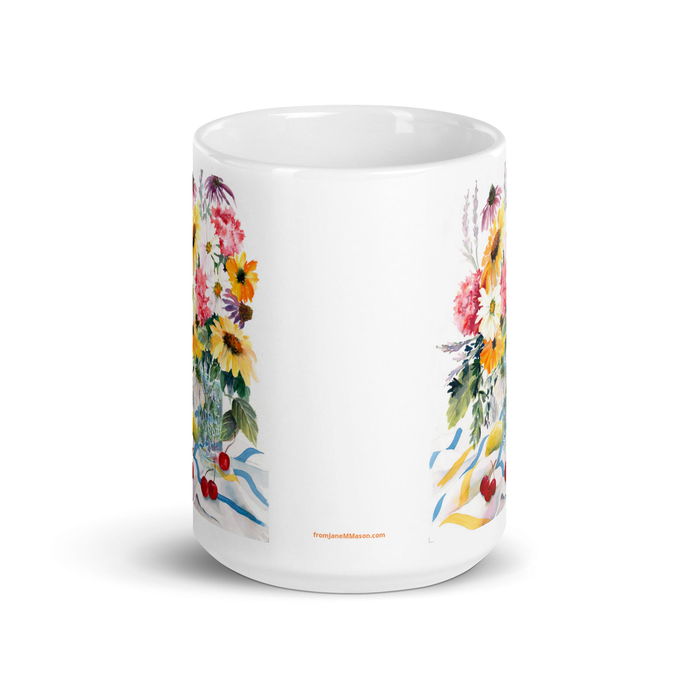 Bouquet of Flowers, A bit of happiness in a Large Mug