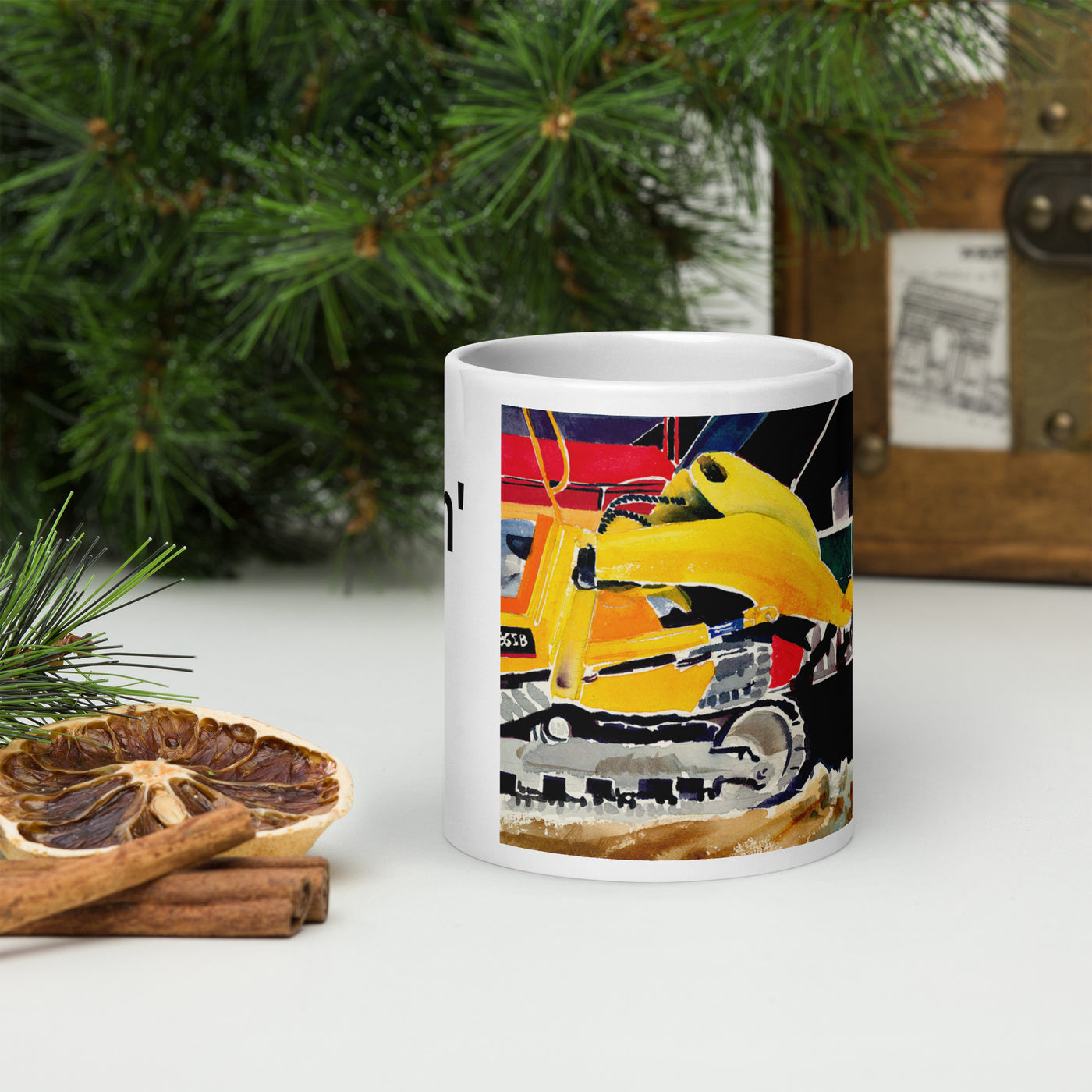 "Diggin' It..." Mug, Large 20 oz in White Ceramic