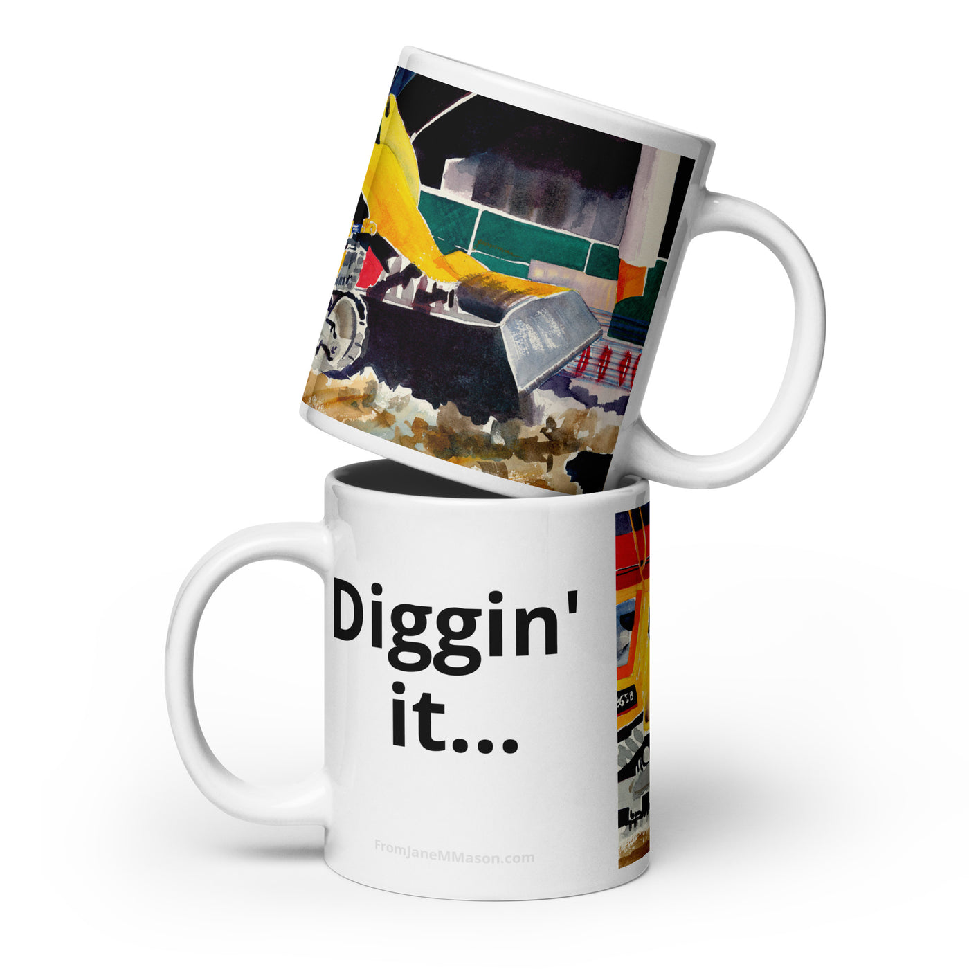 "Diggin' It..." Mug, Large 20 oz in White Ceramic