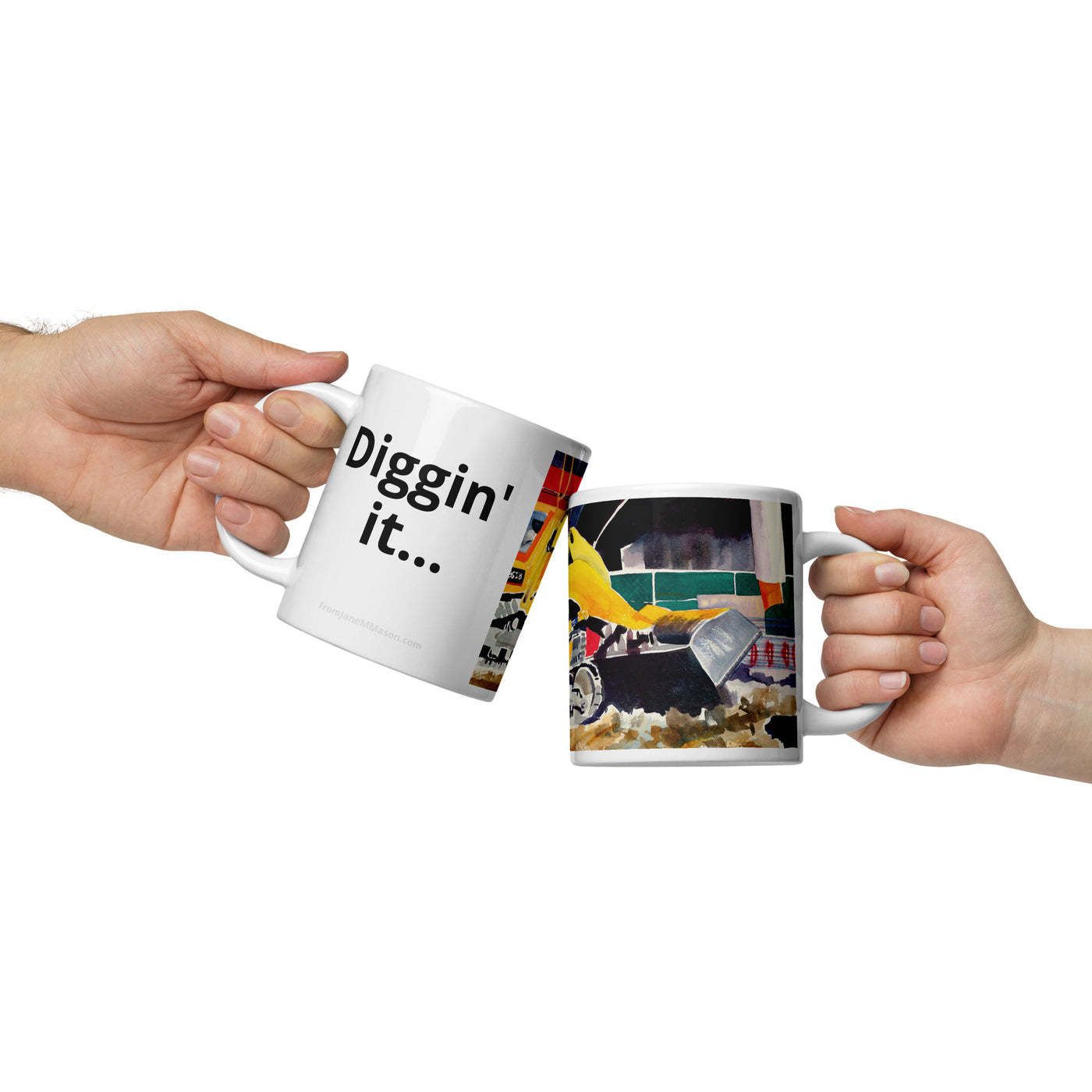 "Diggin' It..." Mug, Large 20 oz in White Ceramic