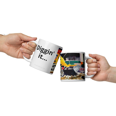 "Diggin' It..." Mug, Large 20 oz in White Ceramic