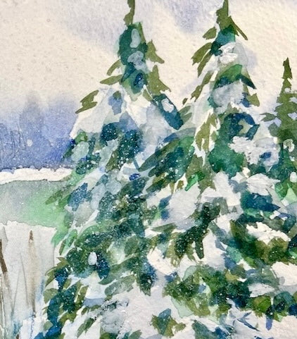 Learn to Paint Winter Trees in Watercolor, Online Group Class