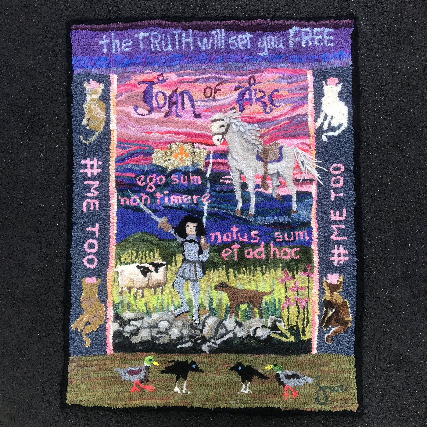 Joan of Arc Handmade Tapesty, The Truth will Set You Free