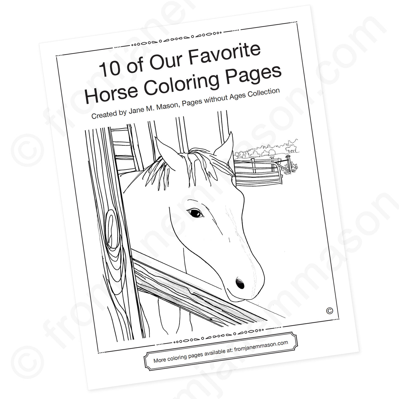 10 Horse Coloring Book, Featuring Our Favorite Original Horse Drawings
