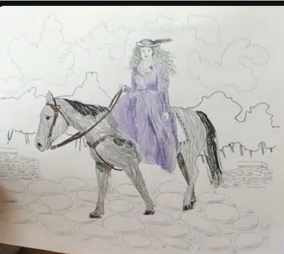Lady Mary Rides Side-saddle